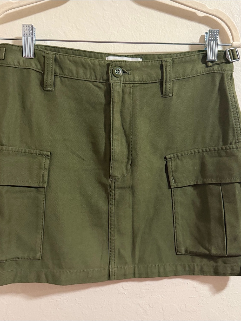 Aritzia Tna Supply Cargo Mini cotton Skirt Olive Green Utility Gorpcore Y2K 8 - Picture 5 of 14